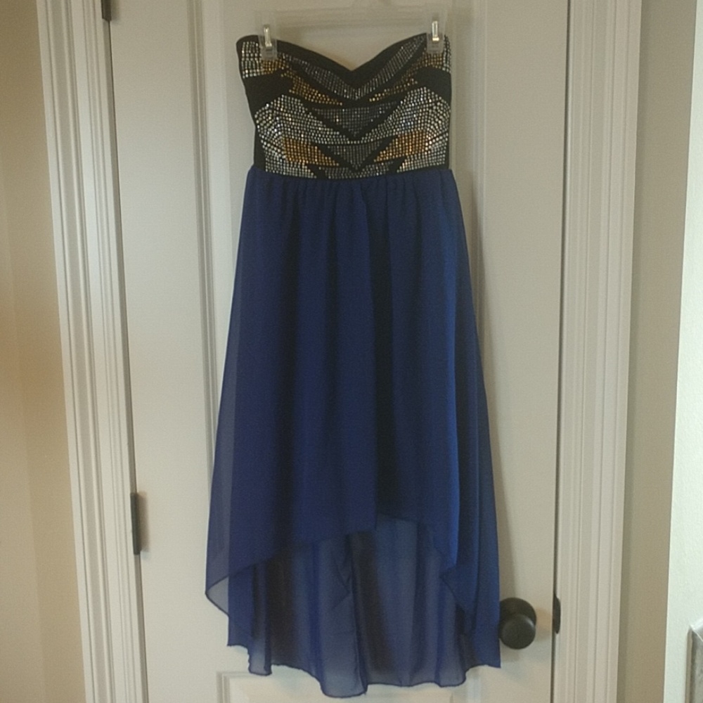 Strapless high low dress (brand new) XS